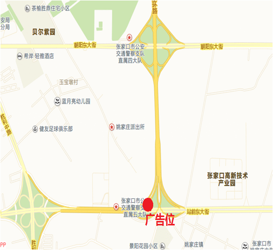 纬三路上东环单立柱广告点位图